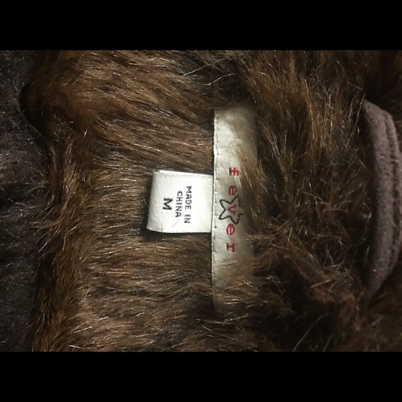 Fever 2 Way Reversible Faux Fur Faux Suede Vest Teddy Bear Brown Sz Med NEW - Picture 12 of 13